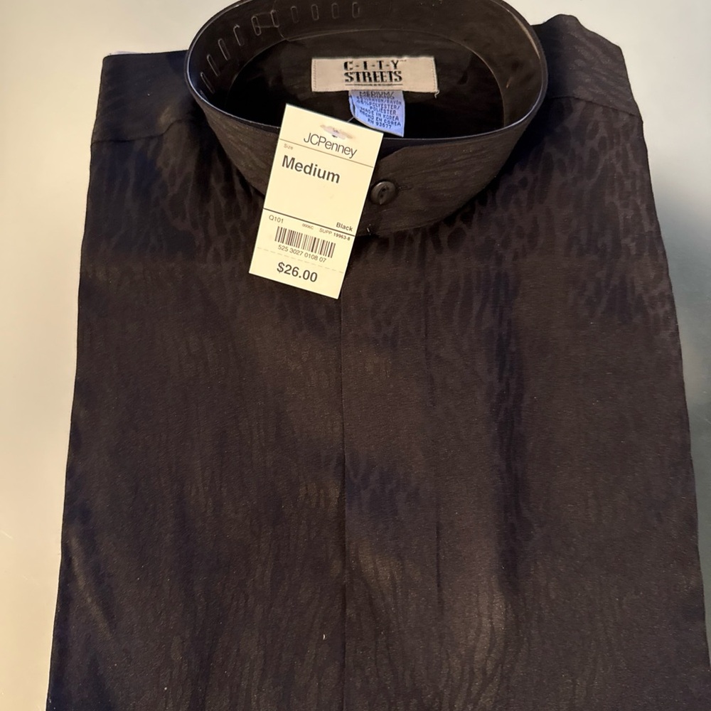 City Streets Black Button-Up Shirt